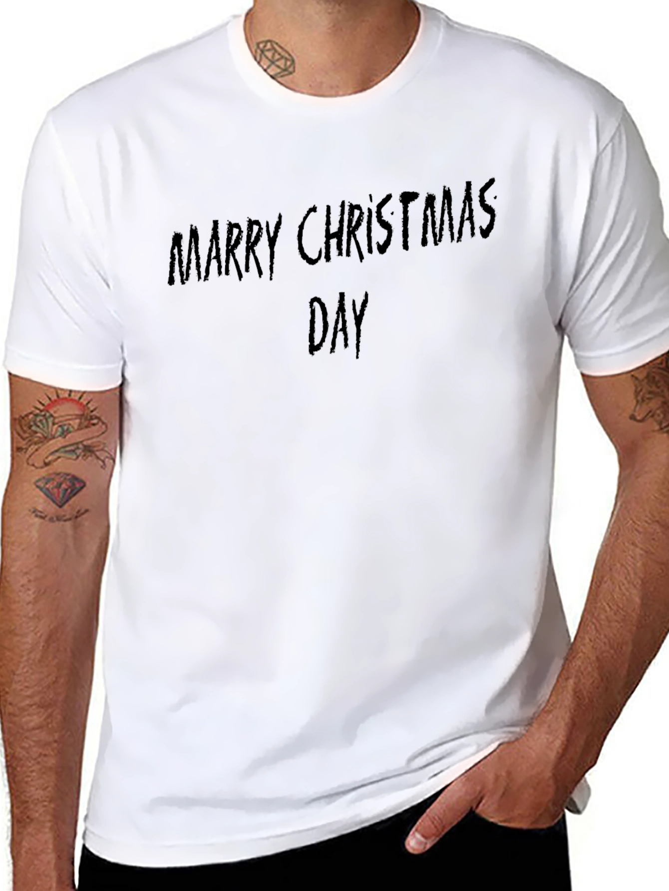 Marry Christmas Day Black T-Shirt