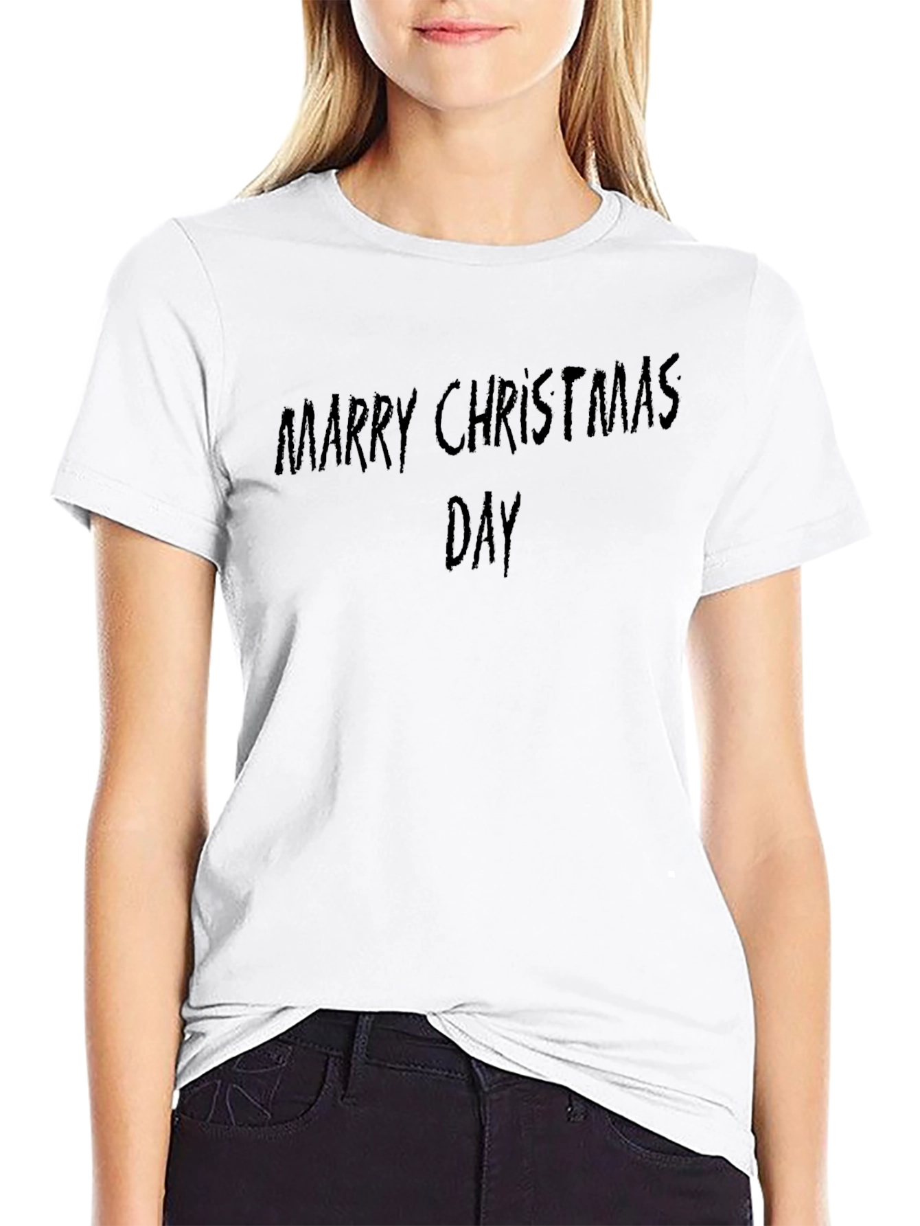Marry Christmas Day Black T-Shirt