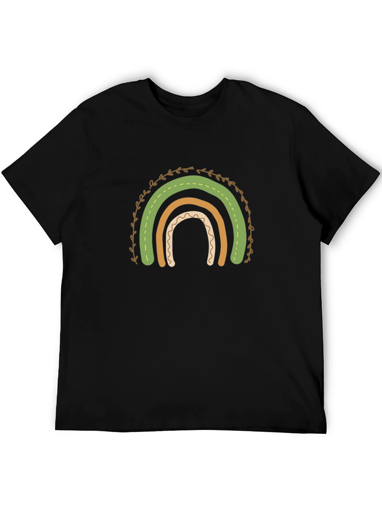St. Patricks Day Rainbow Graphic Tee - Black