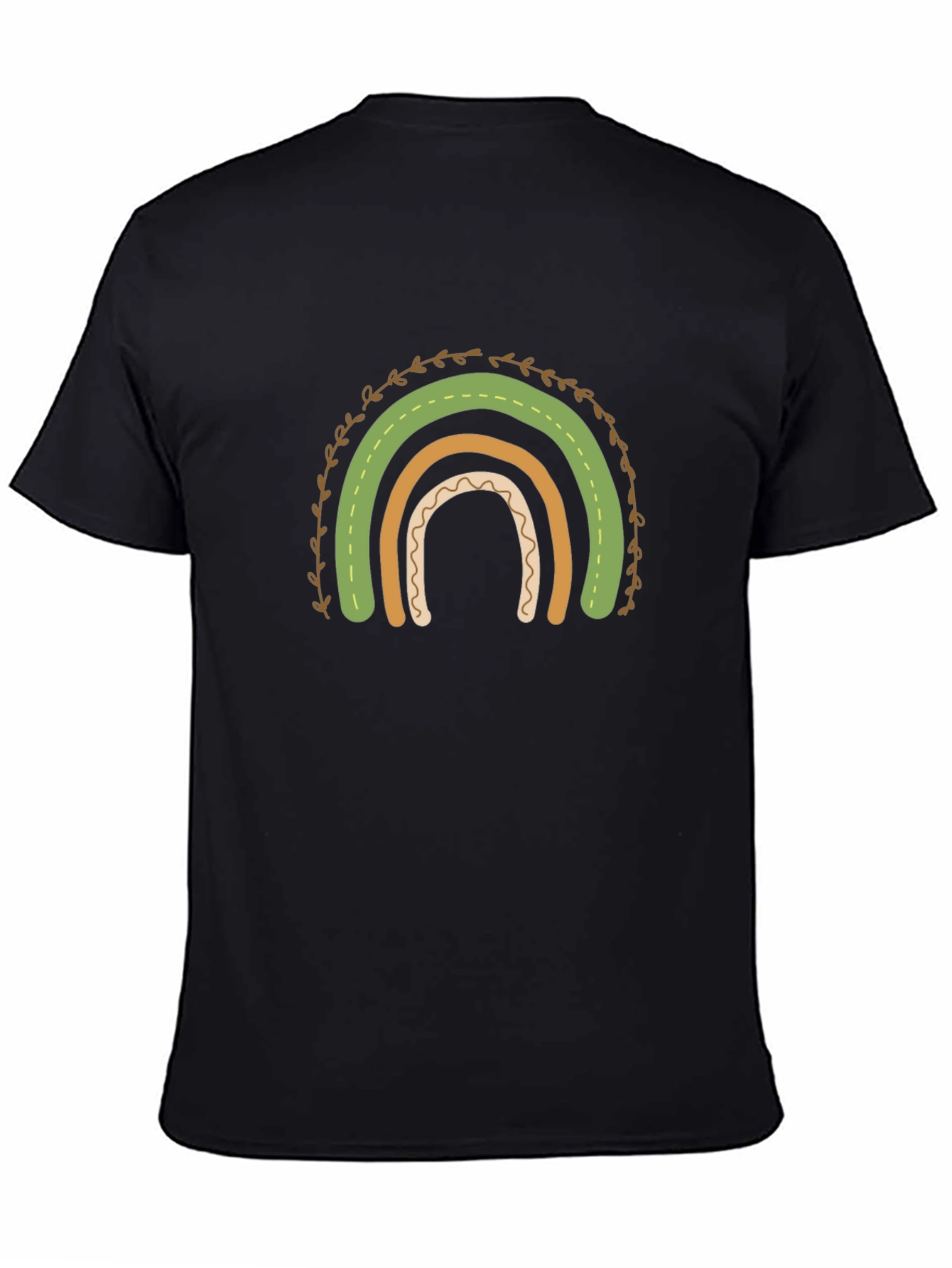 St. Patricks Day Rainbow Graphic Tee - Black