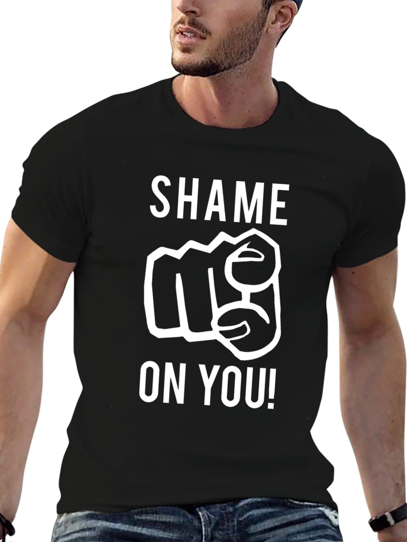 Shame On You Graphic Tee - Black T-Shirt