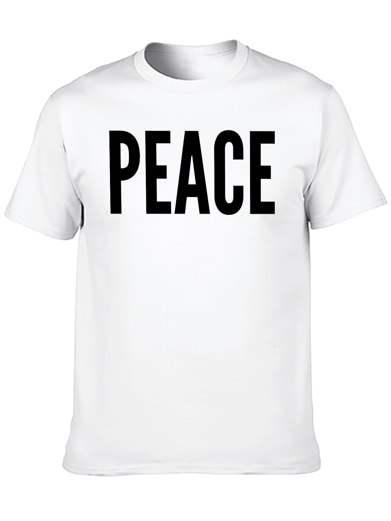 Peace Black T-Shirt Mens Crew Neck Short Sleeve