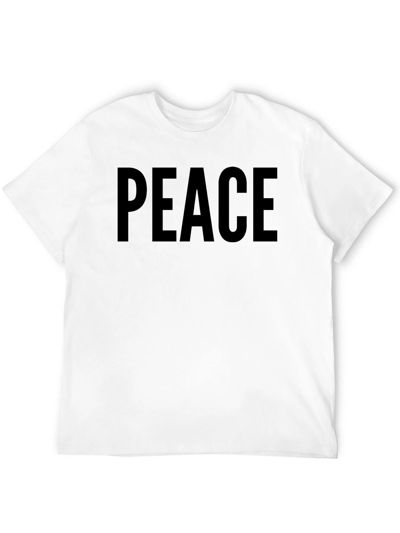 Peace Black T-Shirt Mens Crew Neck Short Sleeve