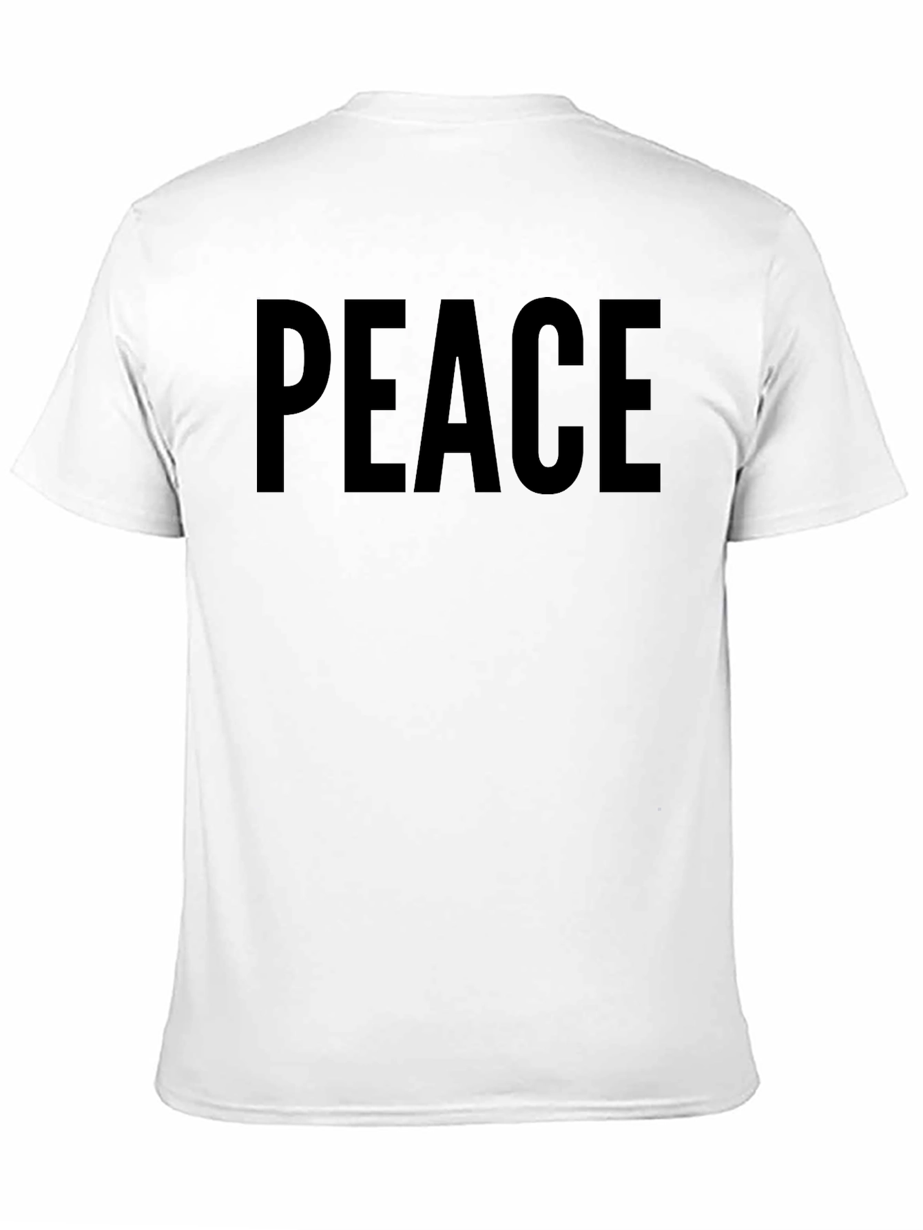 Peace Black T-Shirt Mens Crew Neck Short Sleeve