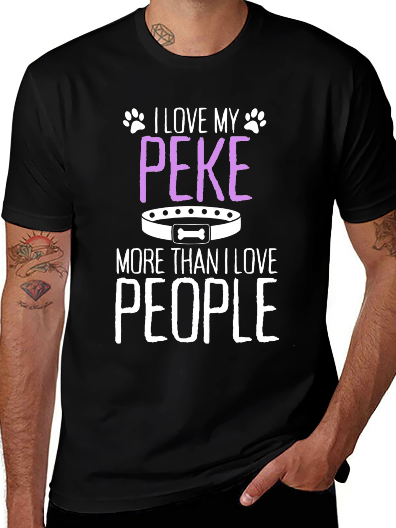 I Love My Peke T-Shirt - Dog Lover Tee