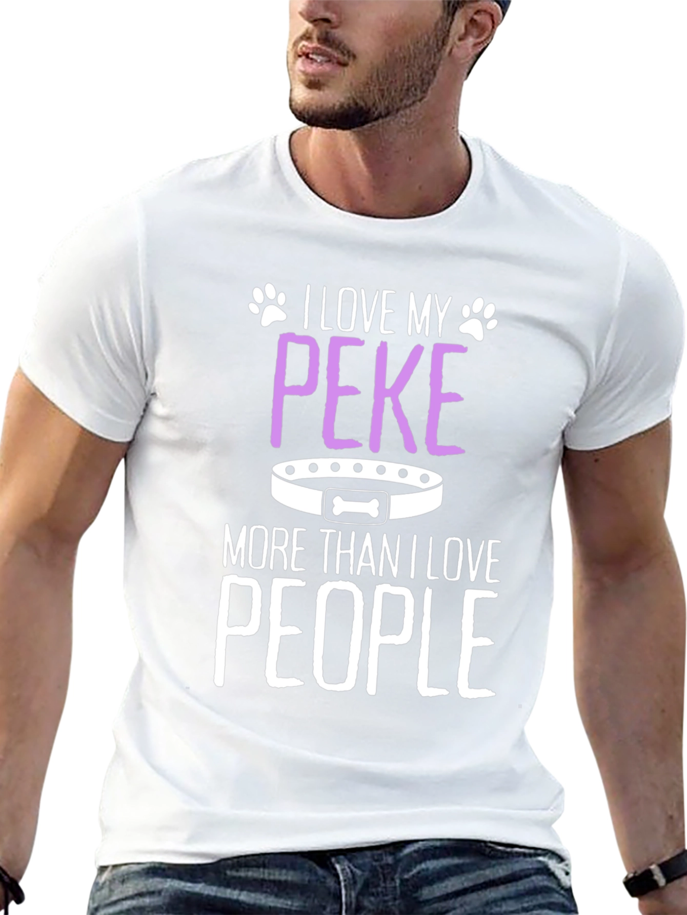 I Love My Peke T-Shirt - Dog Lover Tee