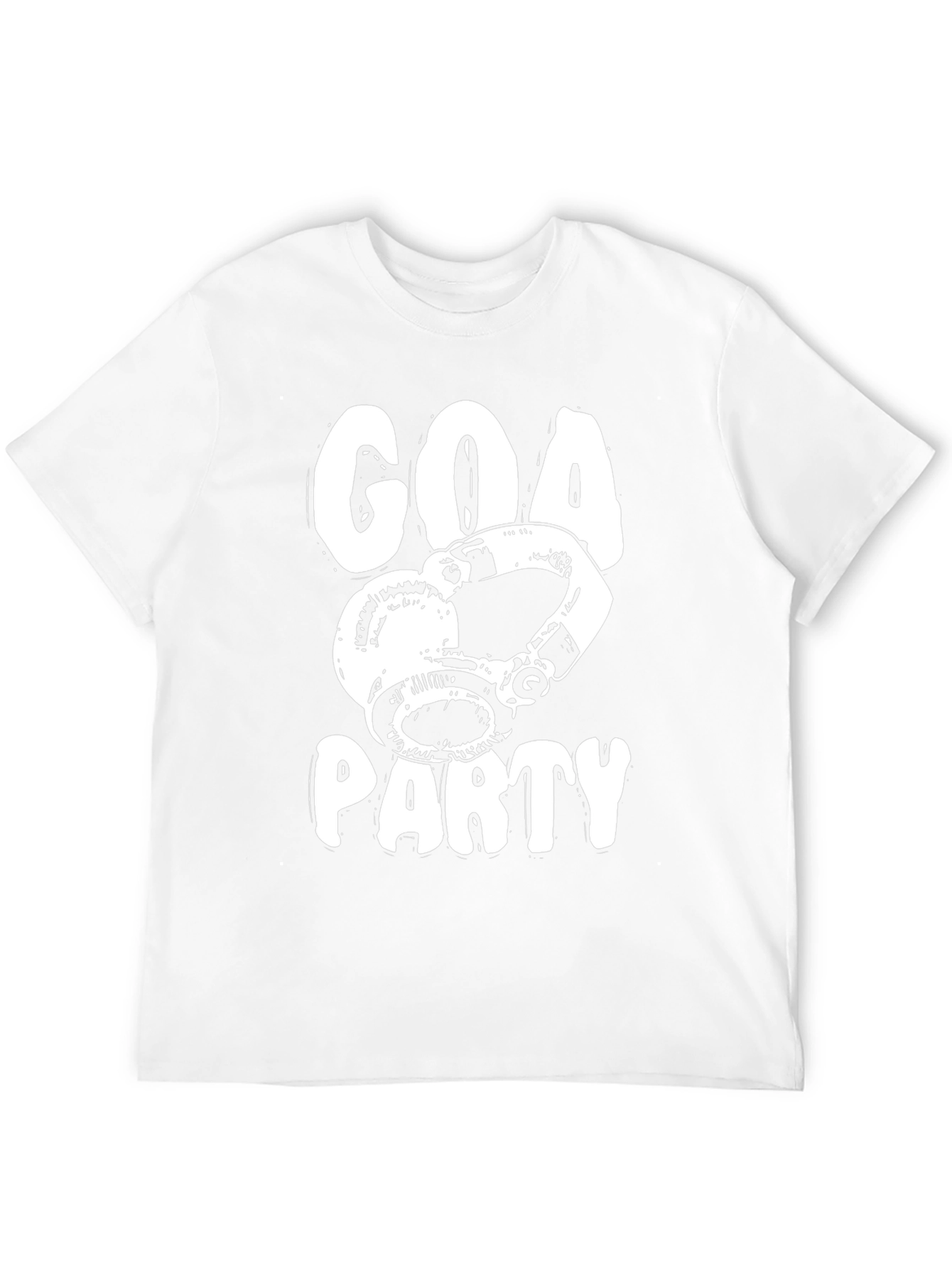 Goa Party T-Shirt - Black DJ Headphones Design