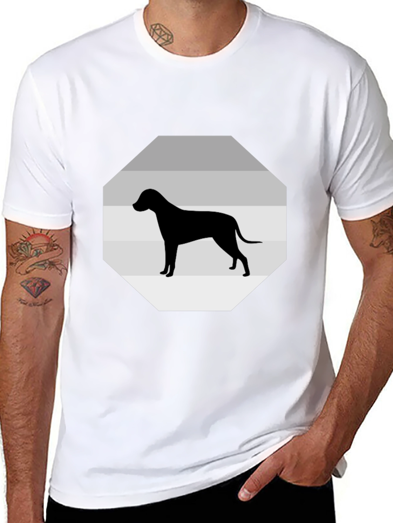 Dog Silhouette Graphic Tee