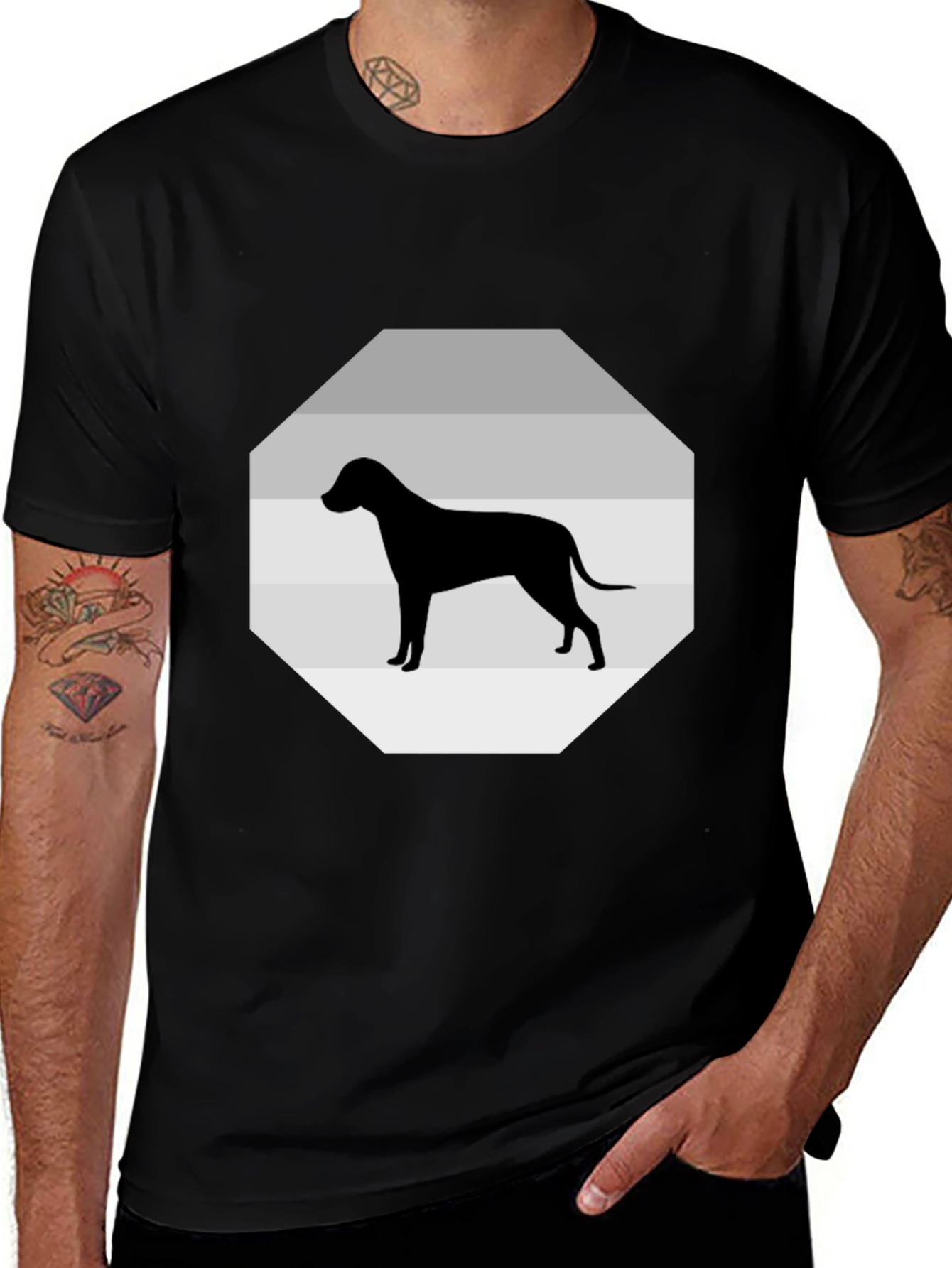 Dog Silhouette Graphic Tee