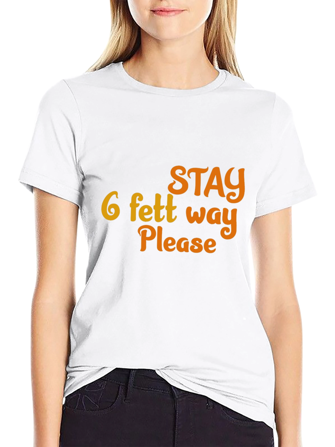 Stay 6 Feet Away Please Graphic Tee