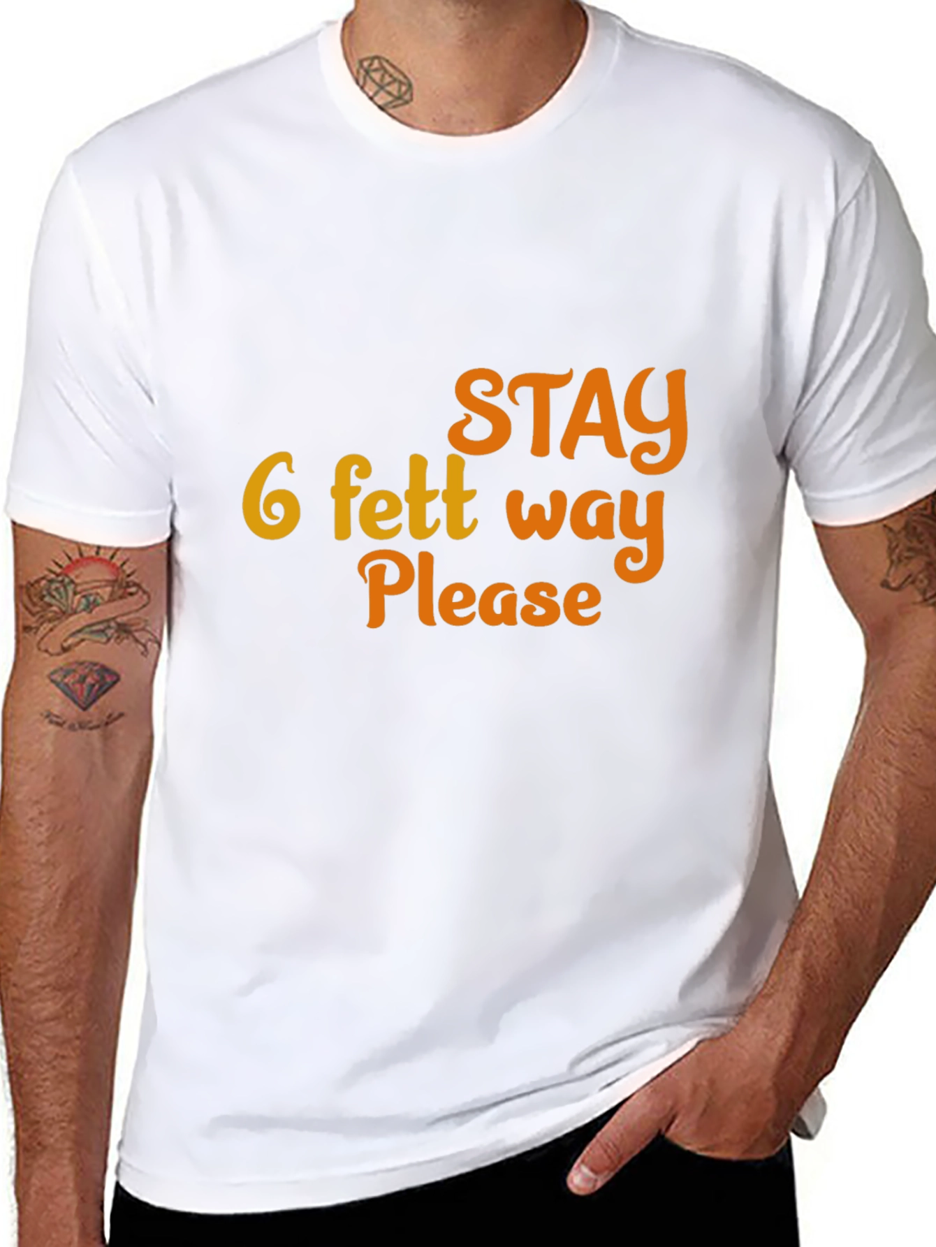 Stay 6 Feet Away Please Graphic Tee