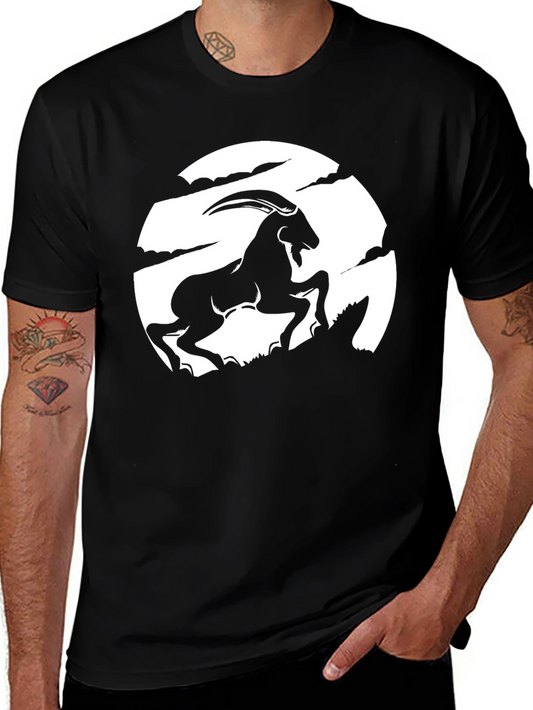 Goat Graphic Tee - Black Short Sleeve Shirt