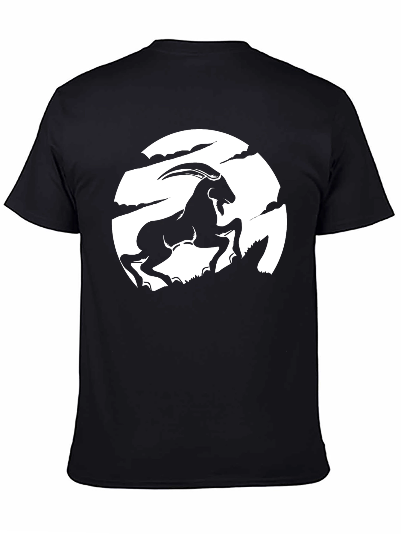 Goat Graphic Tee - Black Short Sleeve Shirt