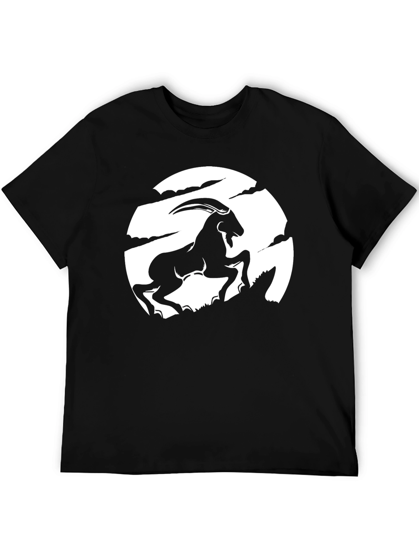 Goat Graphic Tee - Black Short Sleeve Shirt