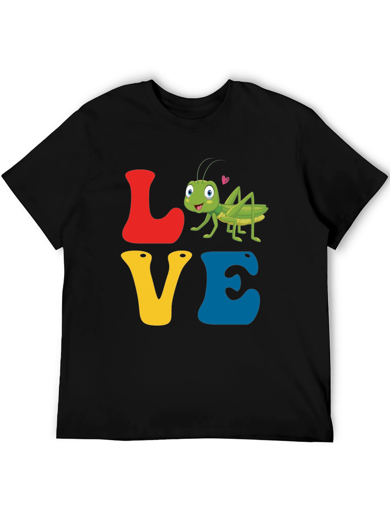 Love Grasshopper Tee - Black Cotton Blend