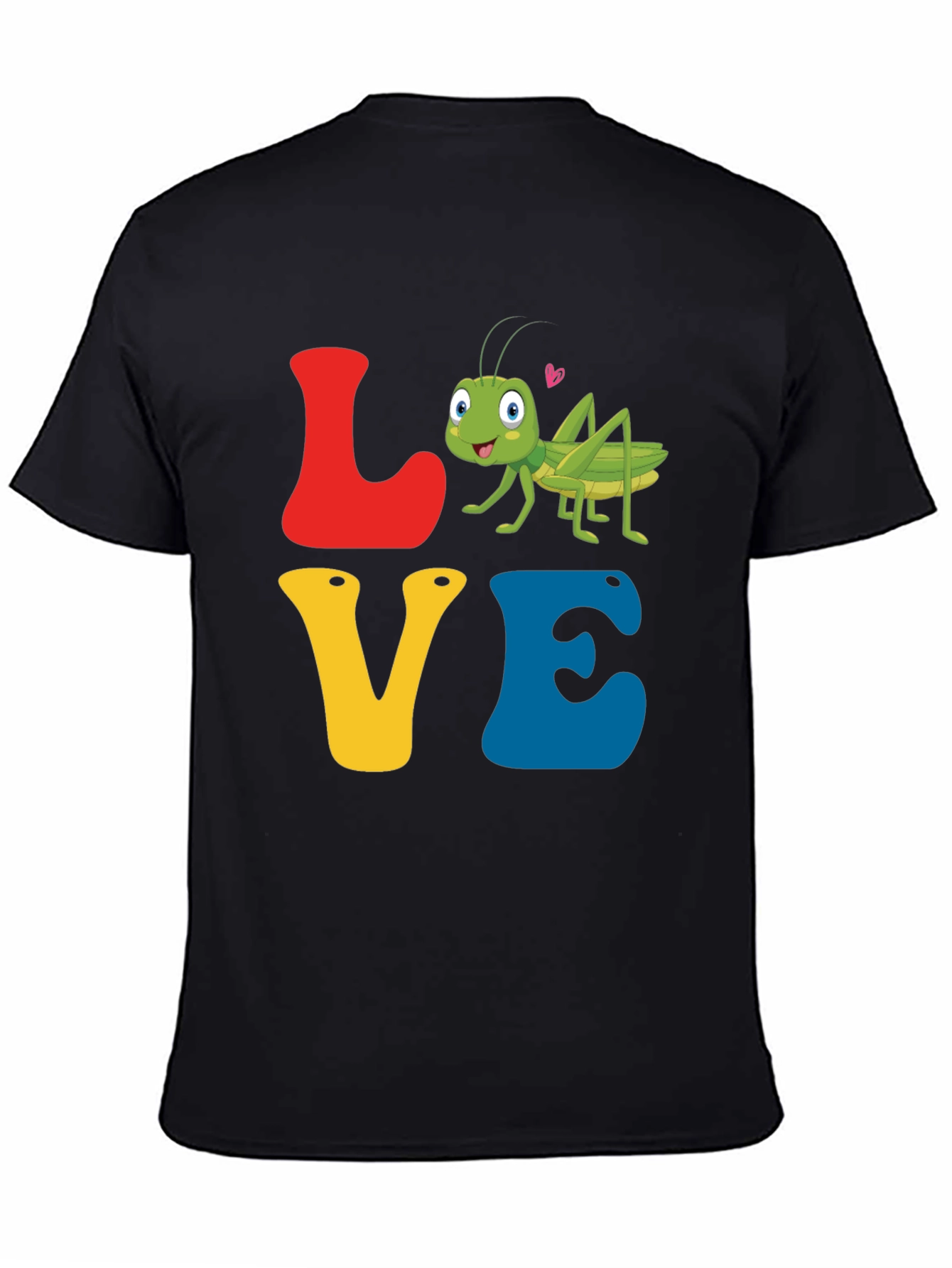Love Grasshopper Tee - Black Cotton Blend