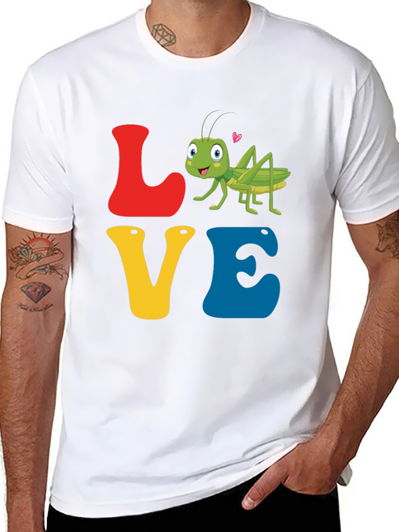 Love Grasshopper Tee - Black Cotton Blend