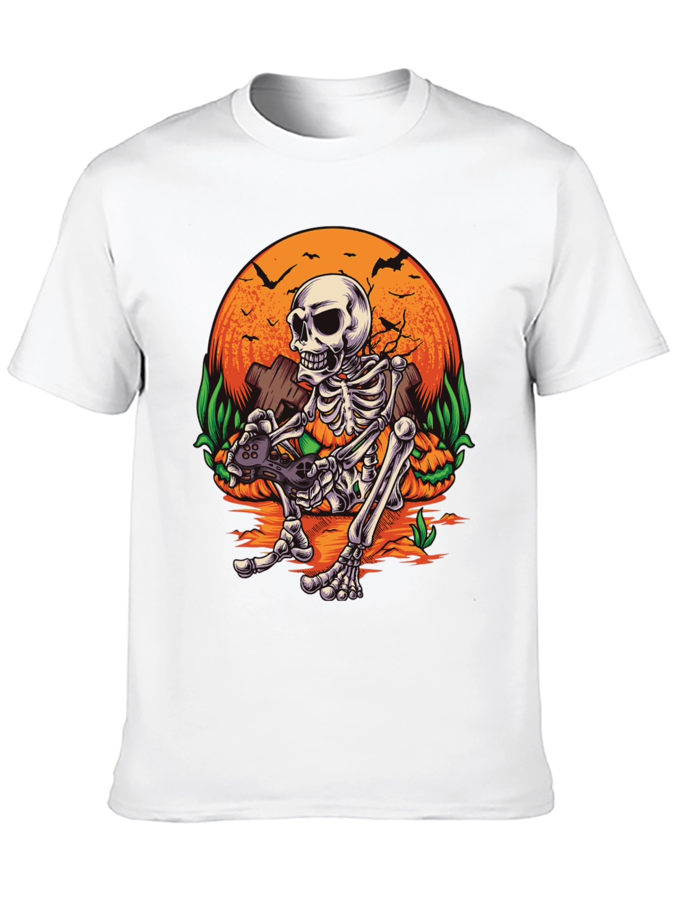 Gamer Skeleton Halloween T-Shirt