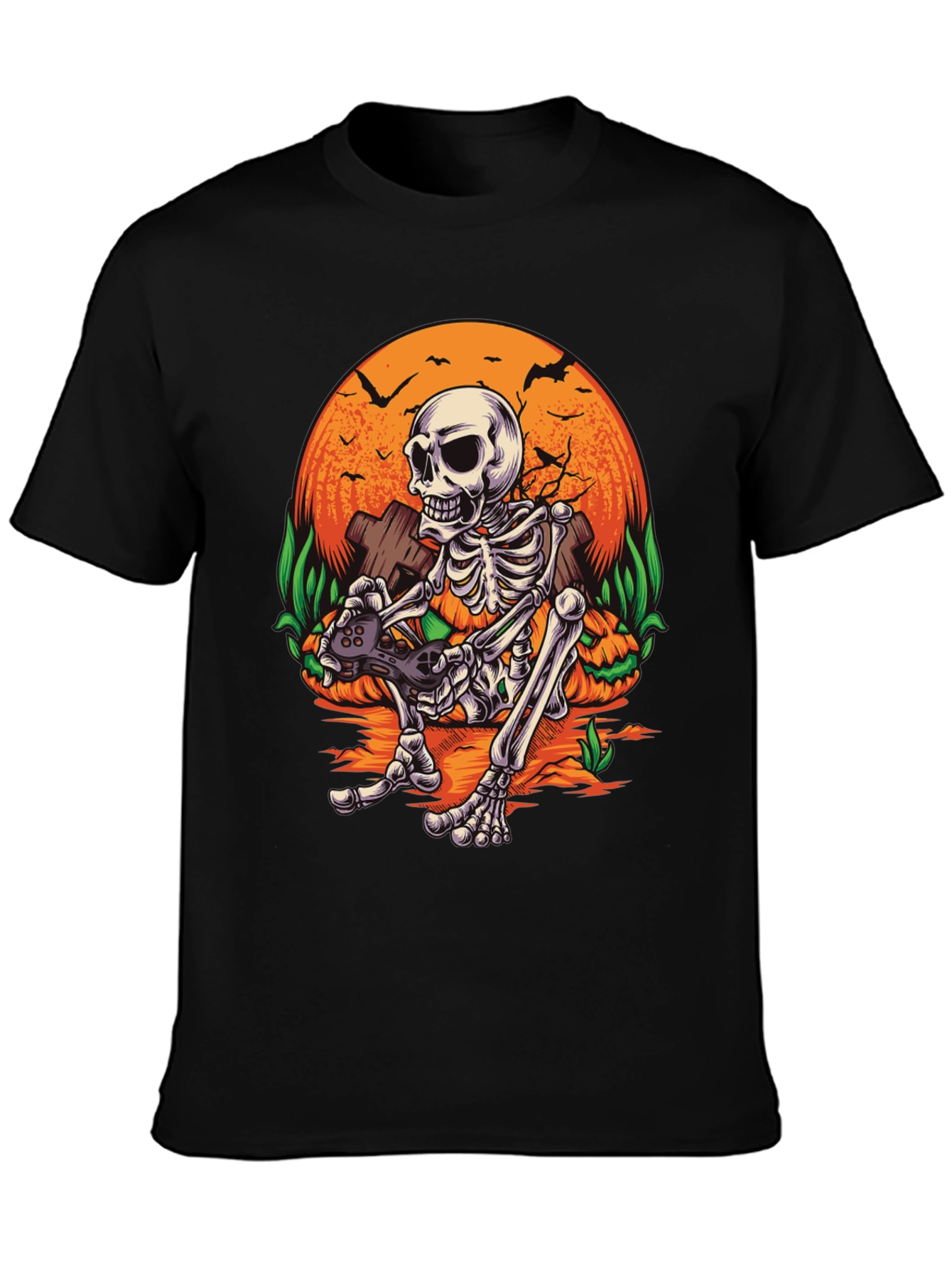Gamer Skeleton Halloween T-Shirt