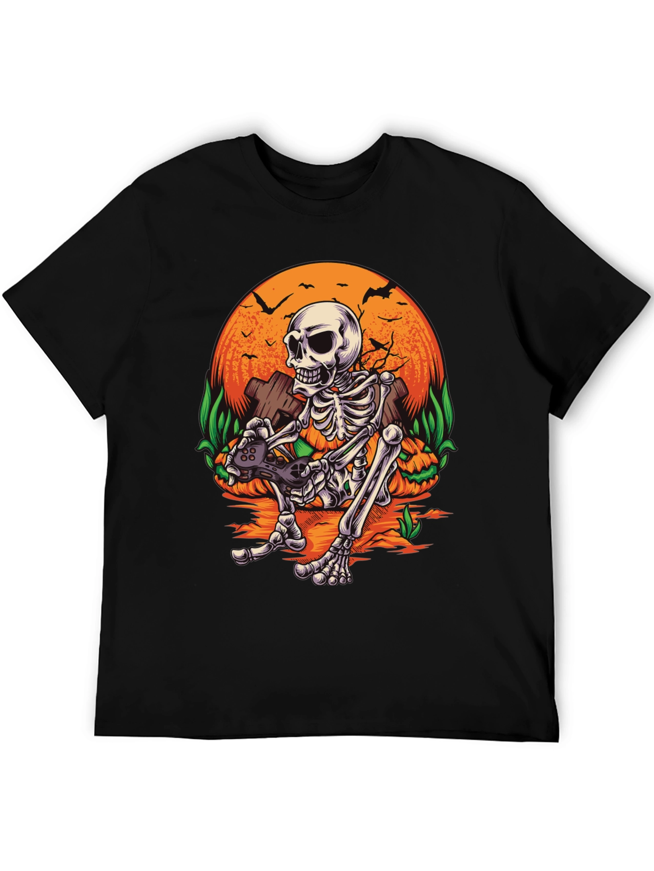 Gamer Skeleton Halloween T-Shirt
