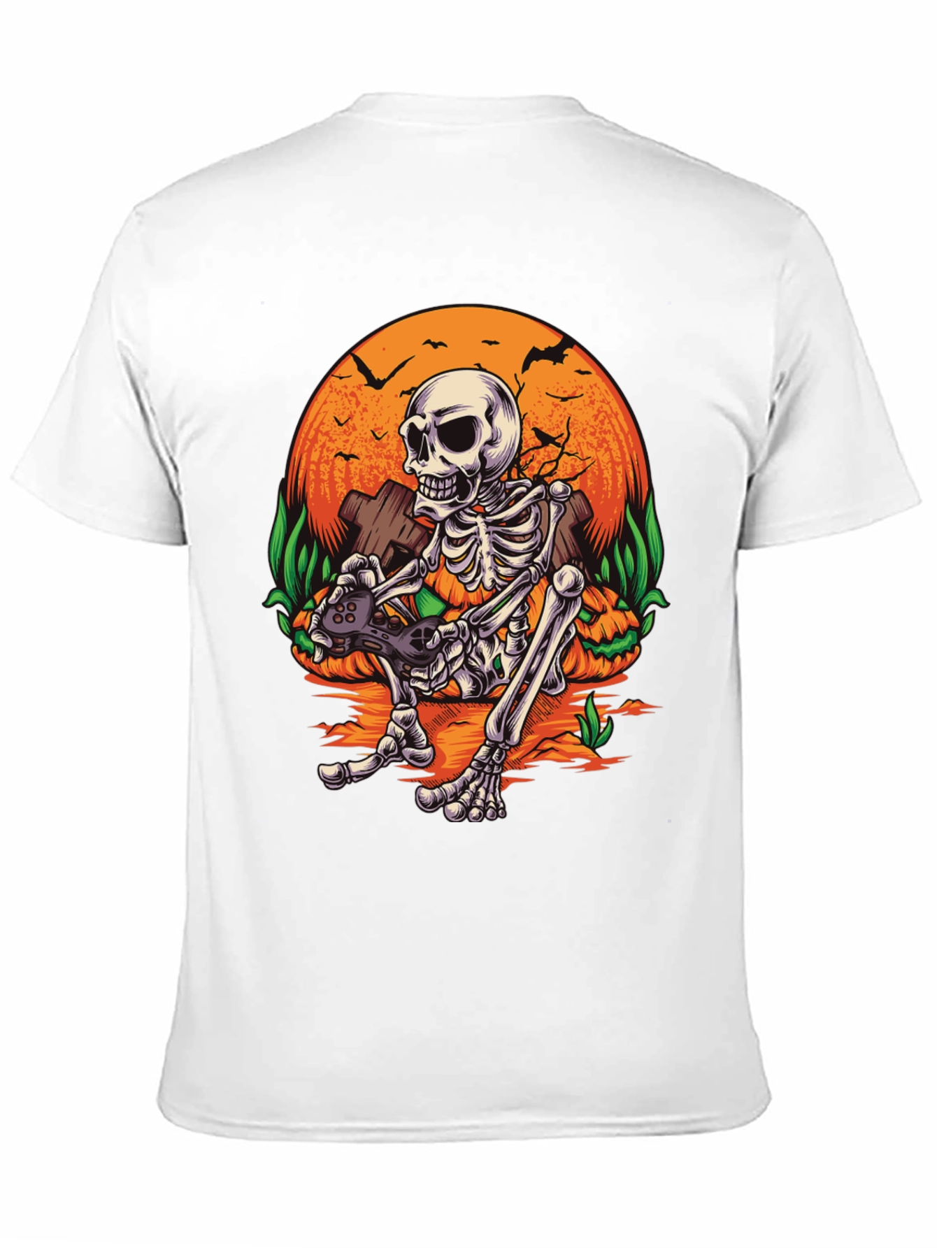 Gamer Skeleton Halloween T-Shirt