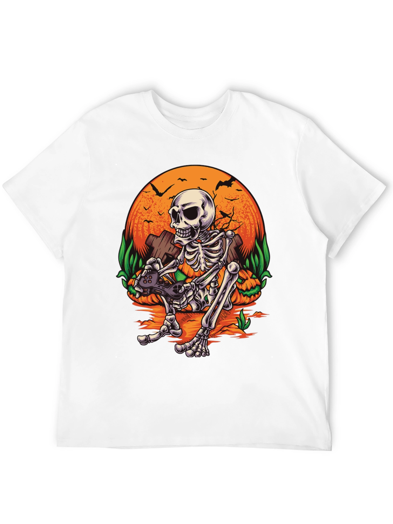 Gamer Skeleton Halloween T-Shirt
