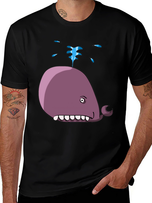 Whimsical Whale Graphic Tee - Fun and Unique Design