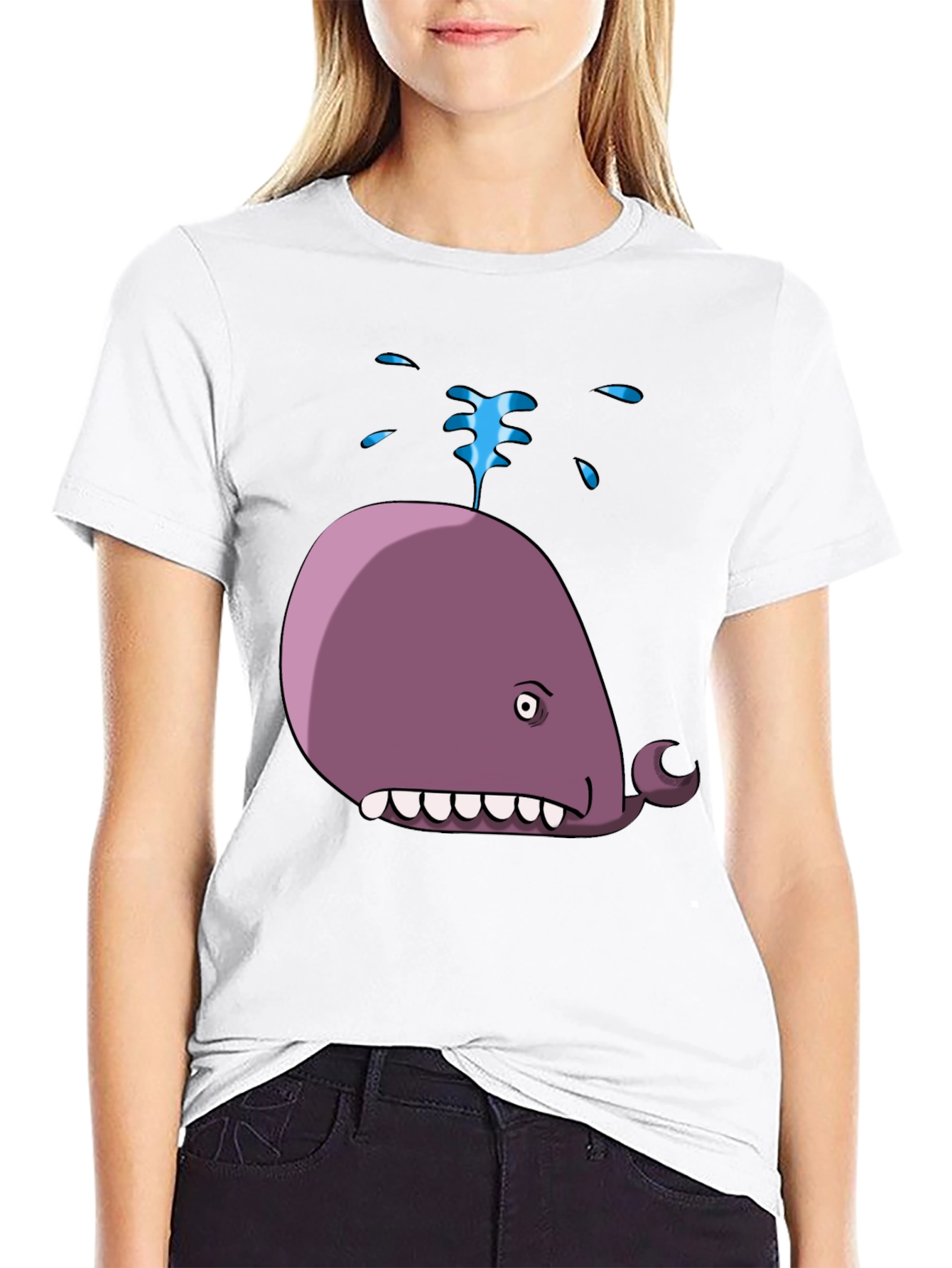 Whimsical Whale Graphic Tee - Fun and Unique Design