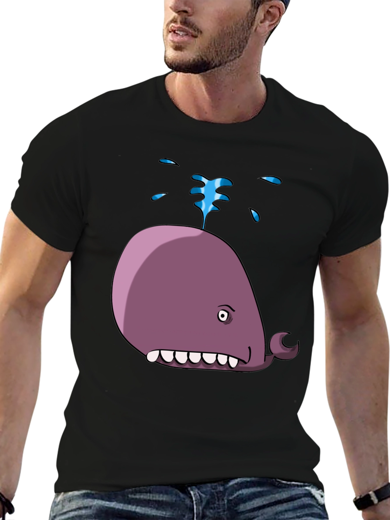 Whimsical Whale Graphic Tee - Fun and Unique Design