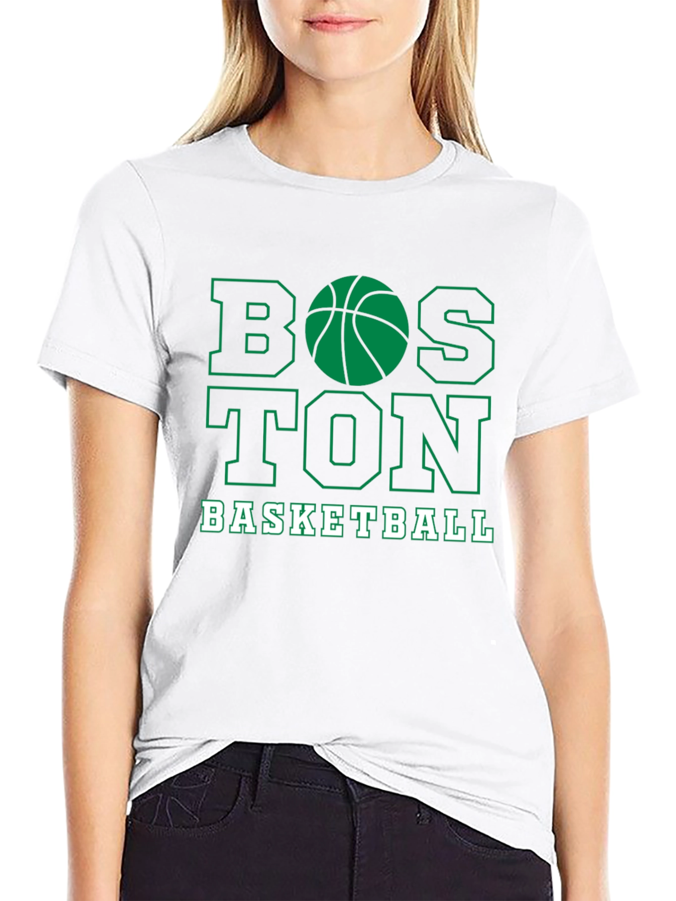Boston Basketball Graphic Tee - Black
