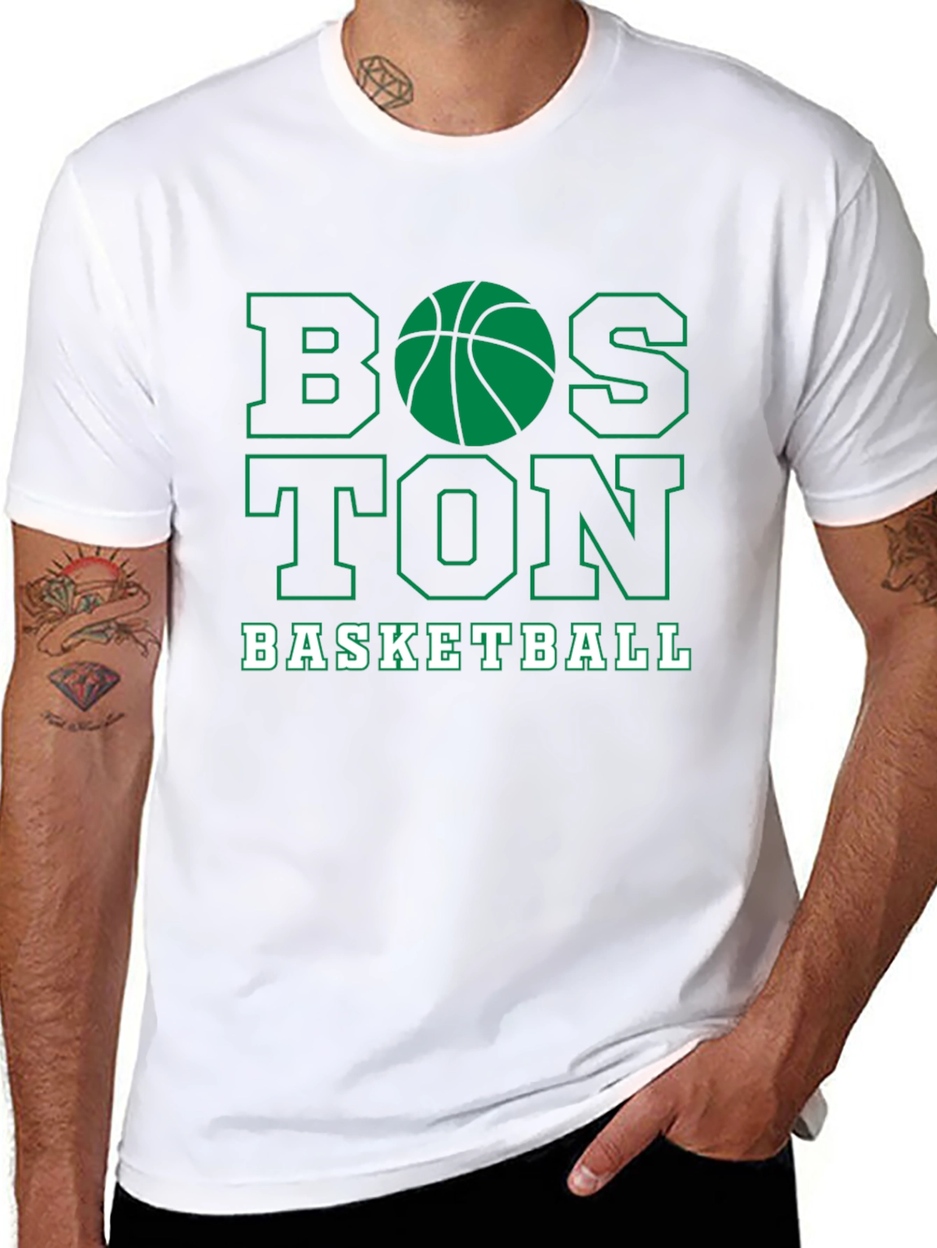 Boston Basketball Graphic Tee - Black