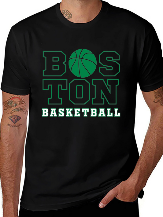 Boston Basketball Graphic Tee - Black