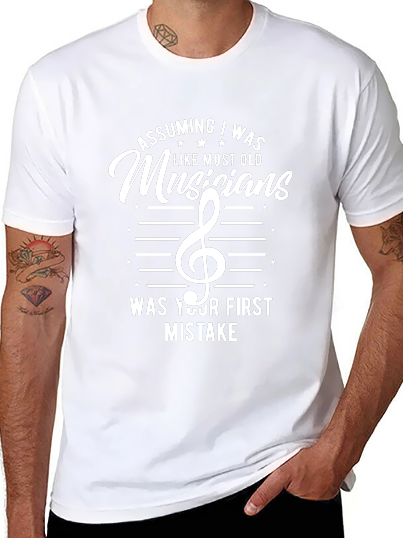 Musician Black Graphic T-Shirt - First Mistake