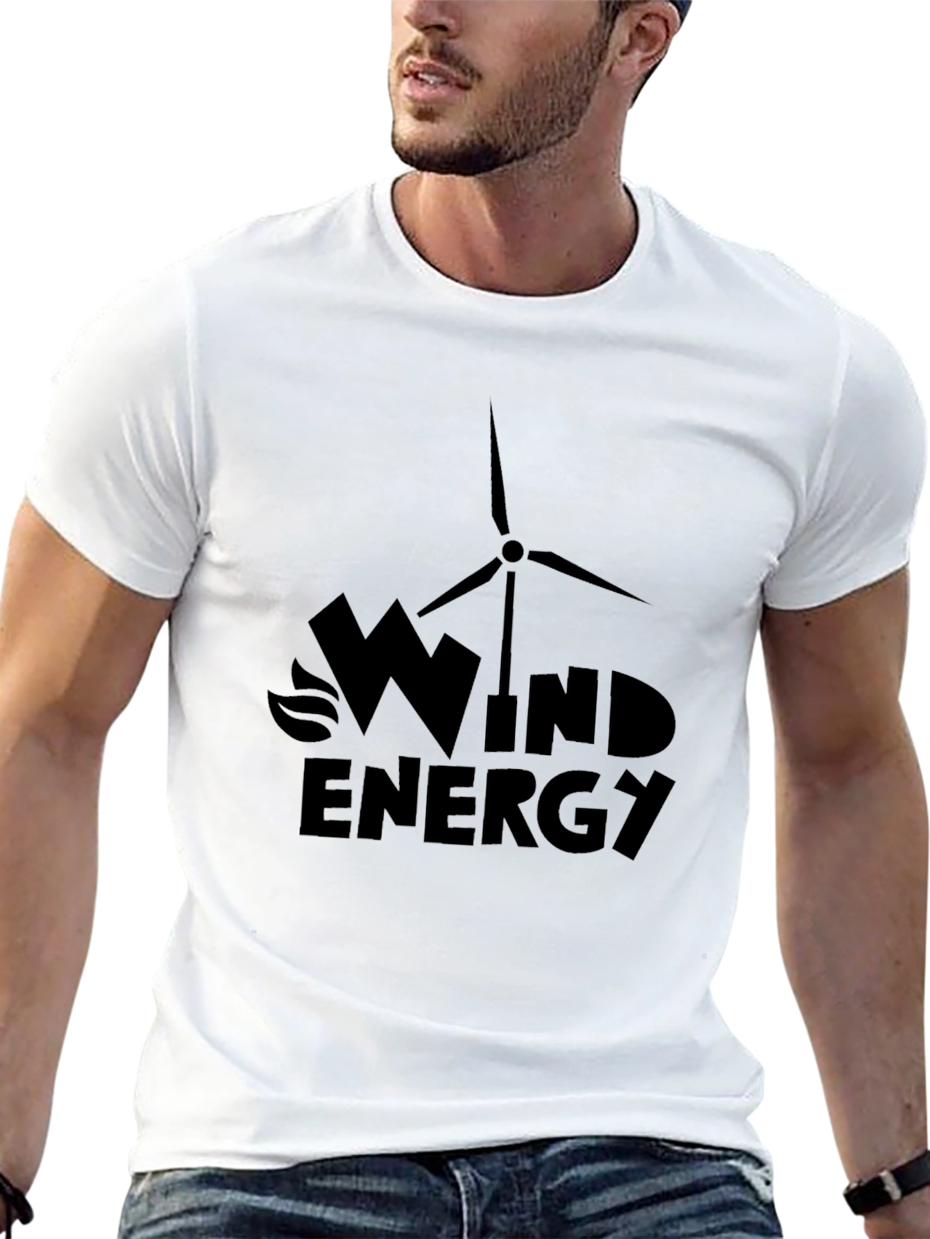 Wind Energy Graphic Tee - Eco-Friendly Fashion