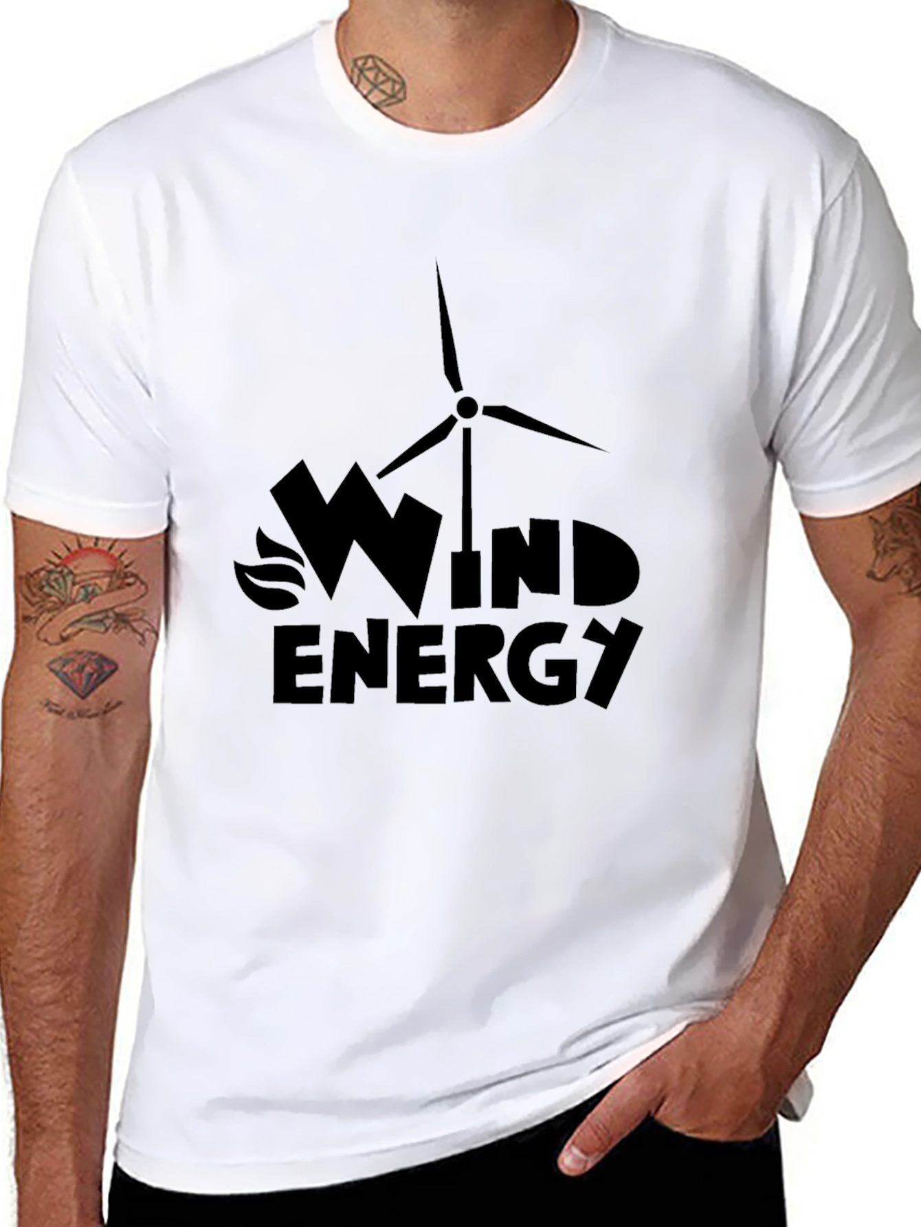 Wind Energy Graphic Tee - Eco-Friendly Fashion