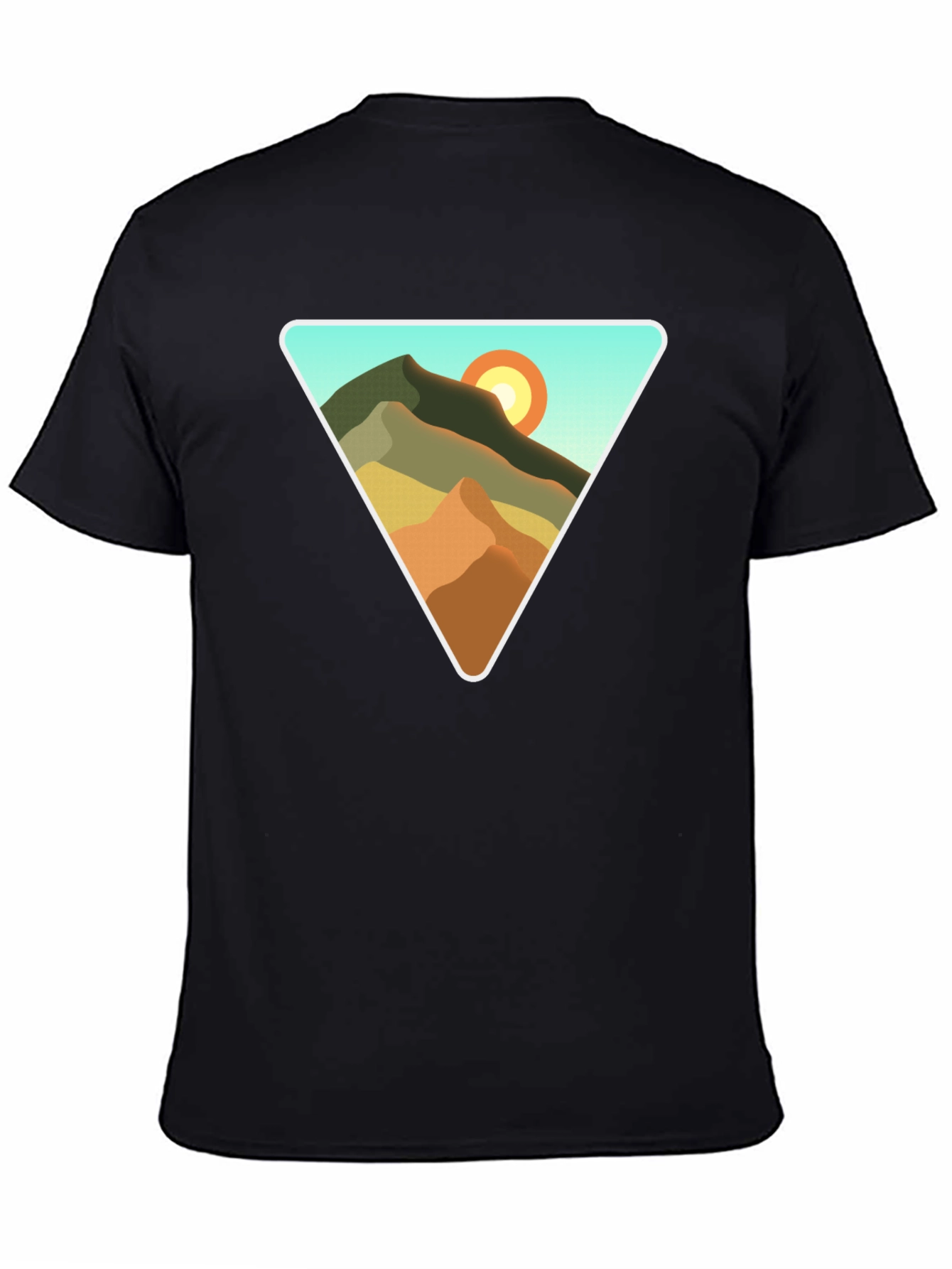 Geometric Mountain Scene T-Shirt
