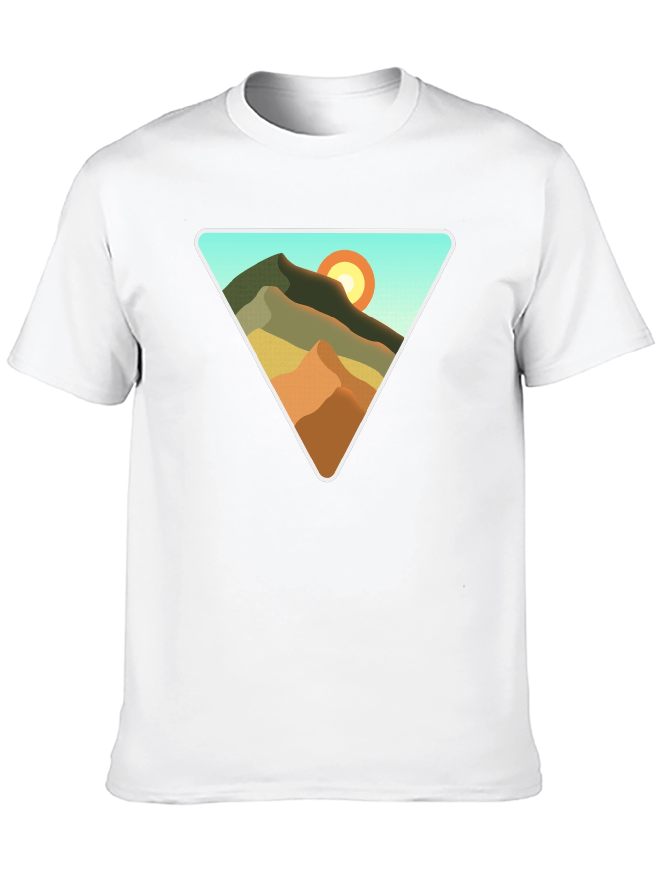 Geometric Mountain Scene T-Shirt