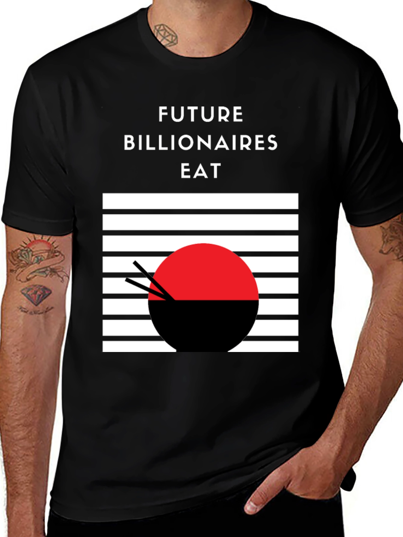 Future Billionaires Eat T-Shirt - Black Graphic Tee