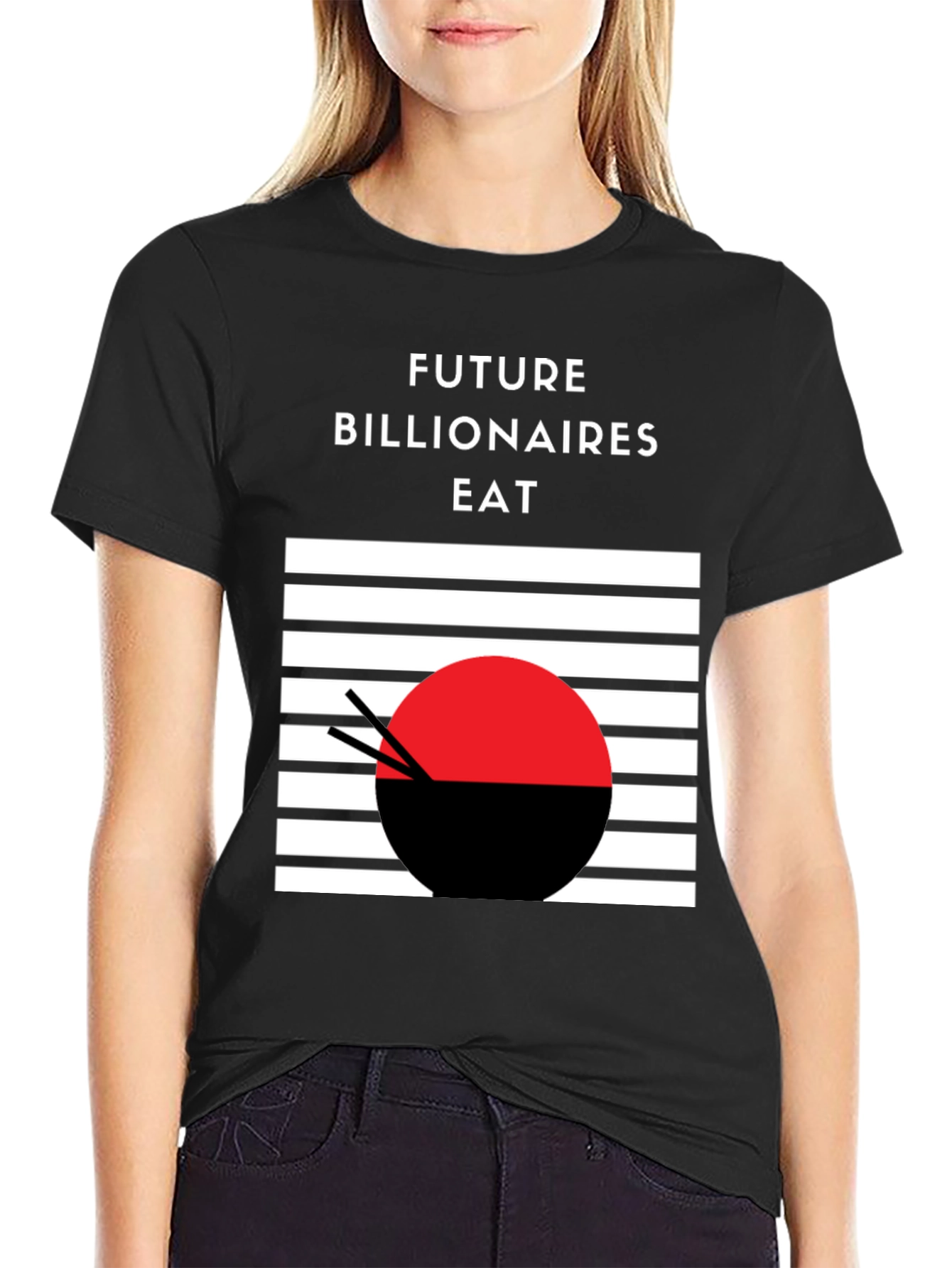 Future Billionaires Eat T-Shirt - Black Graphic Tee
