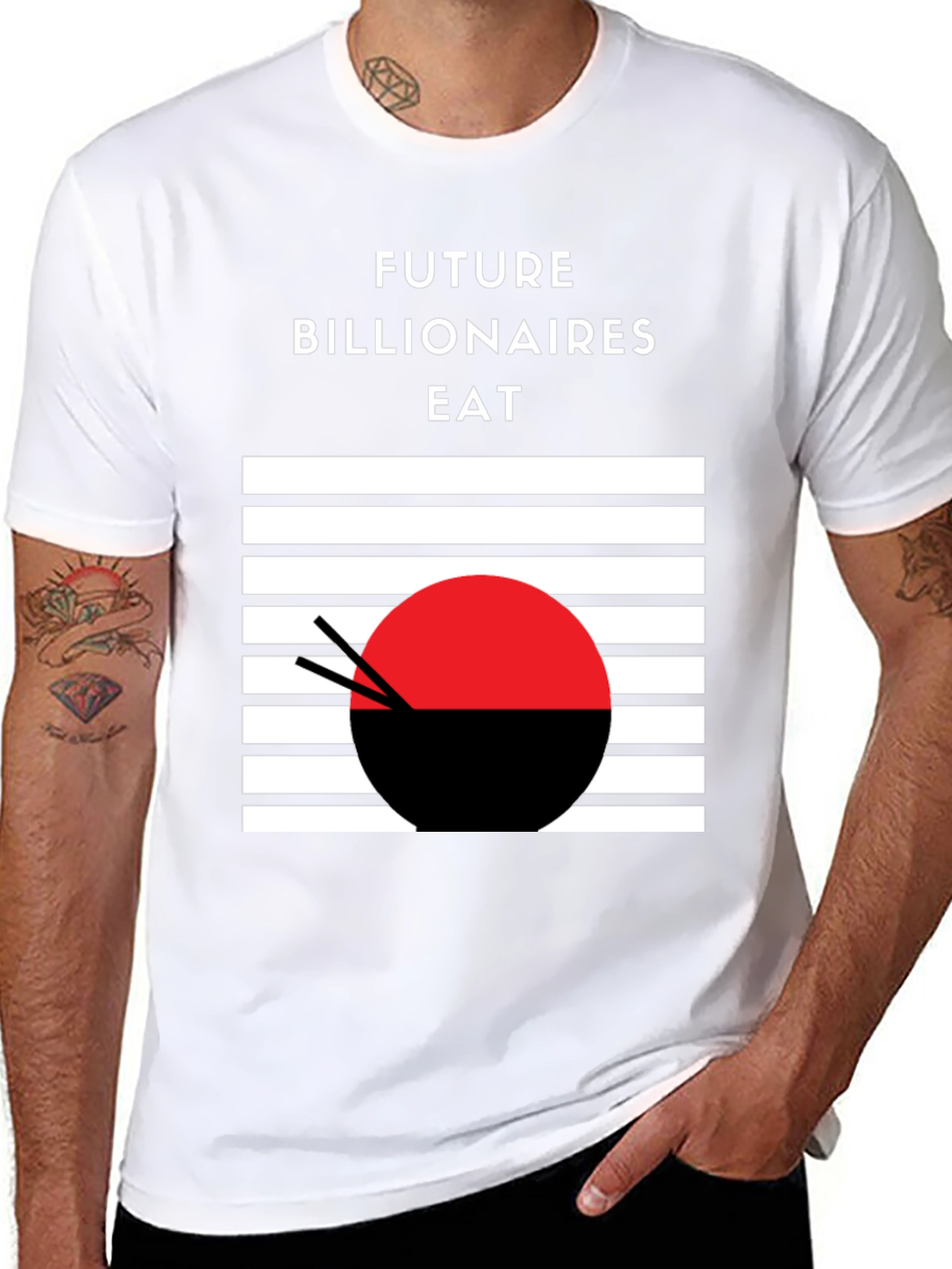 Future Billionaires Eat T-Shirt - Black Graphic Tee