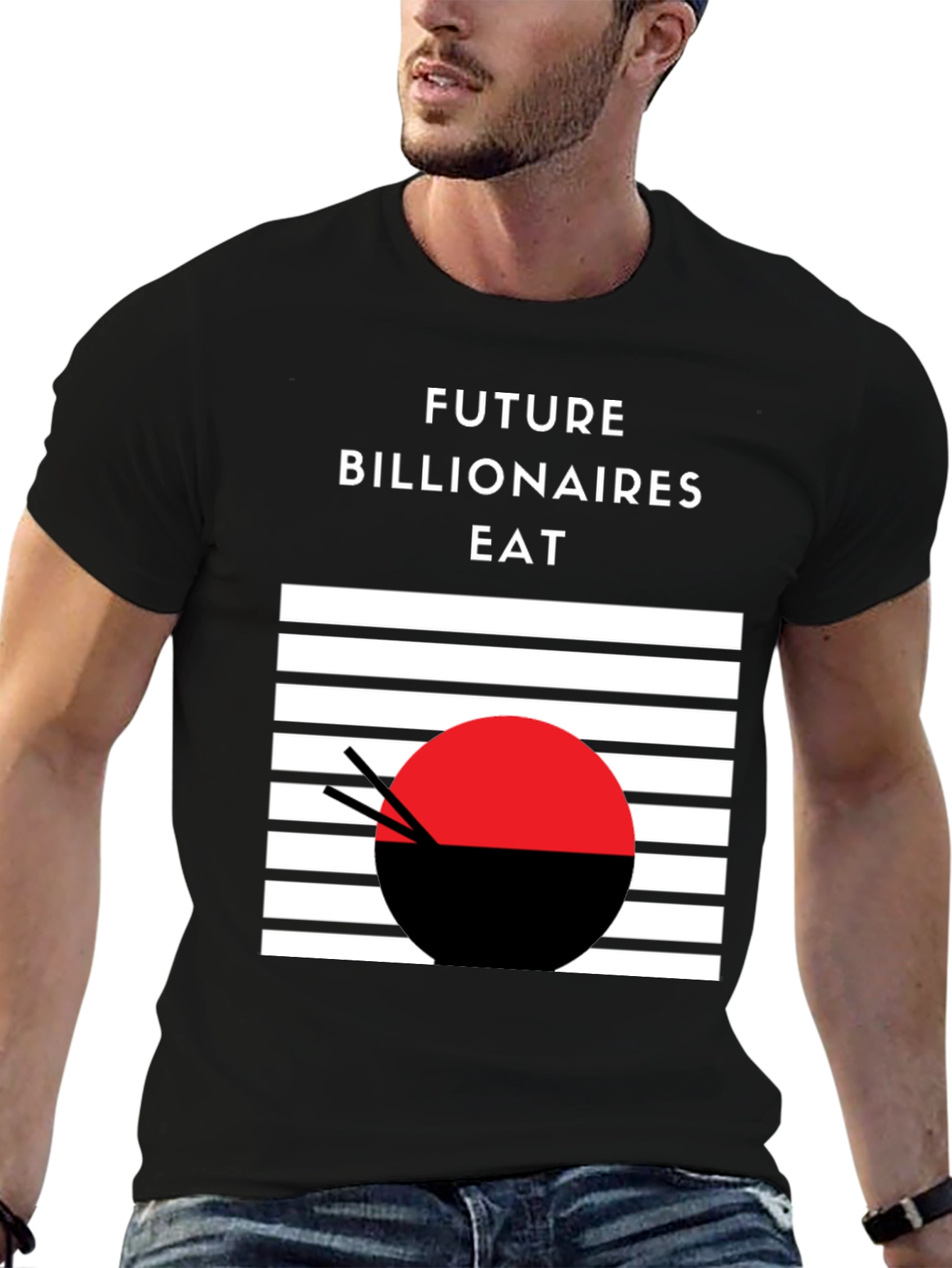 Future Billionaires Eat T-Shirt - Black Graphic Tee
