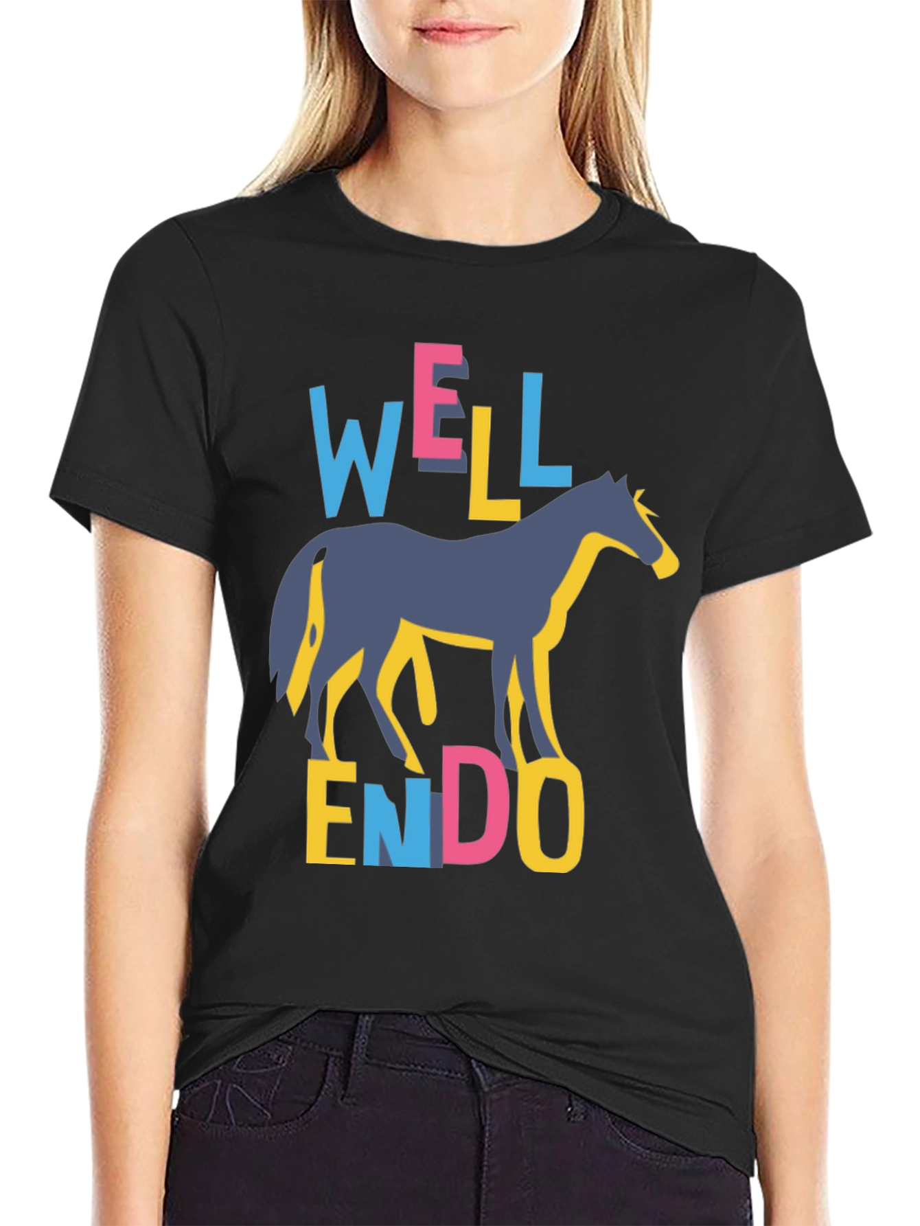 Well Endowed Horse Graphic T-Shirt