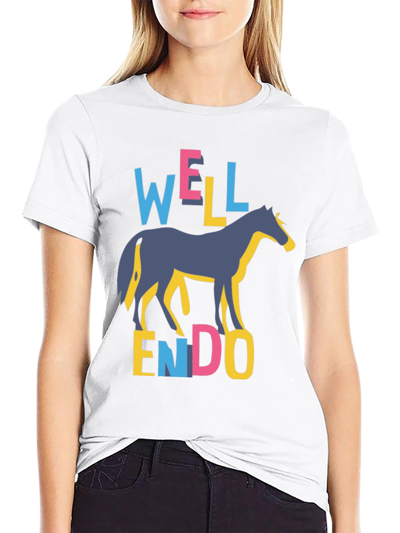Well Endowed Horse Graphic T-Shirt