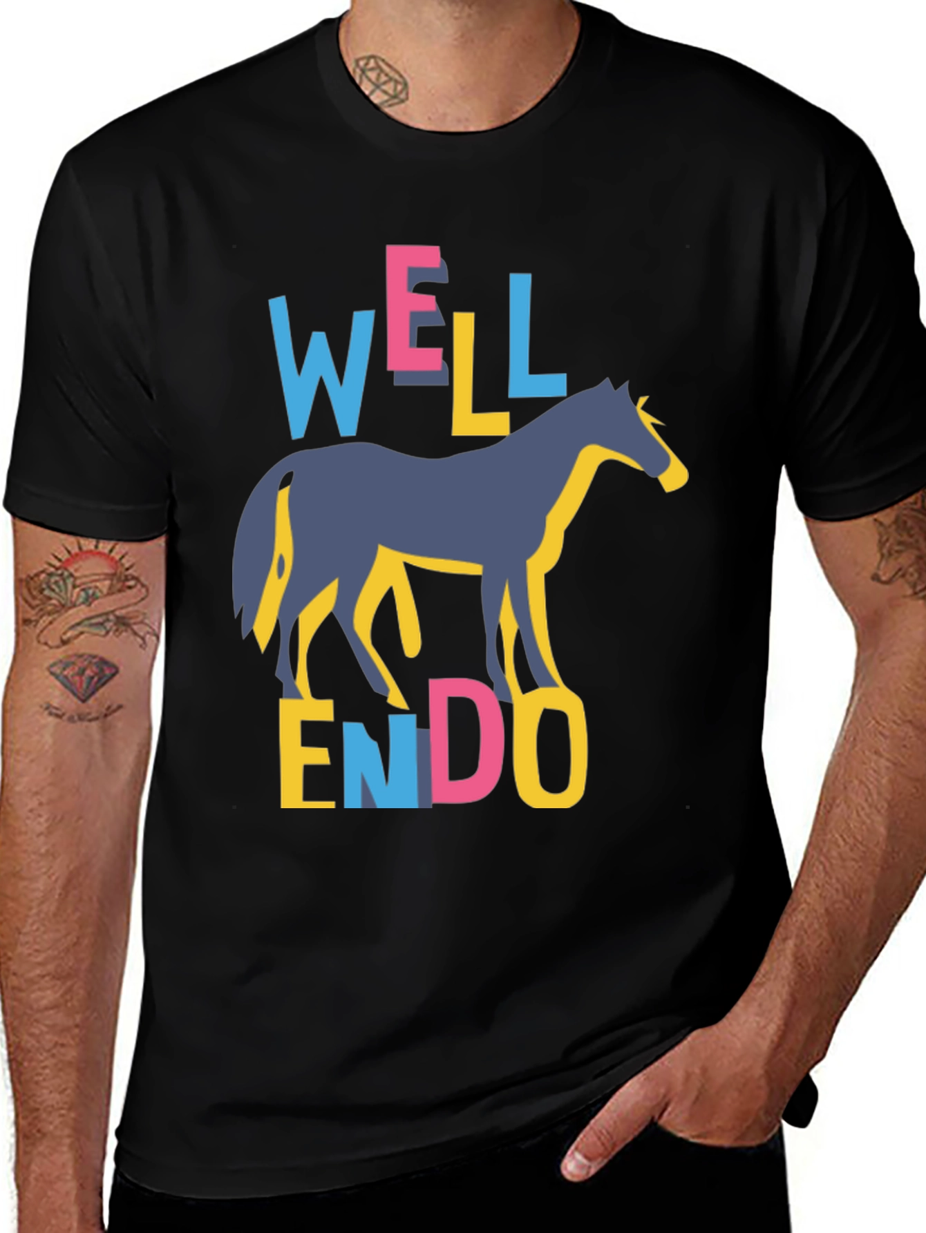 Well Endowed Horse Graphic T-Shirt