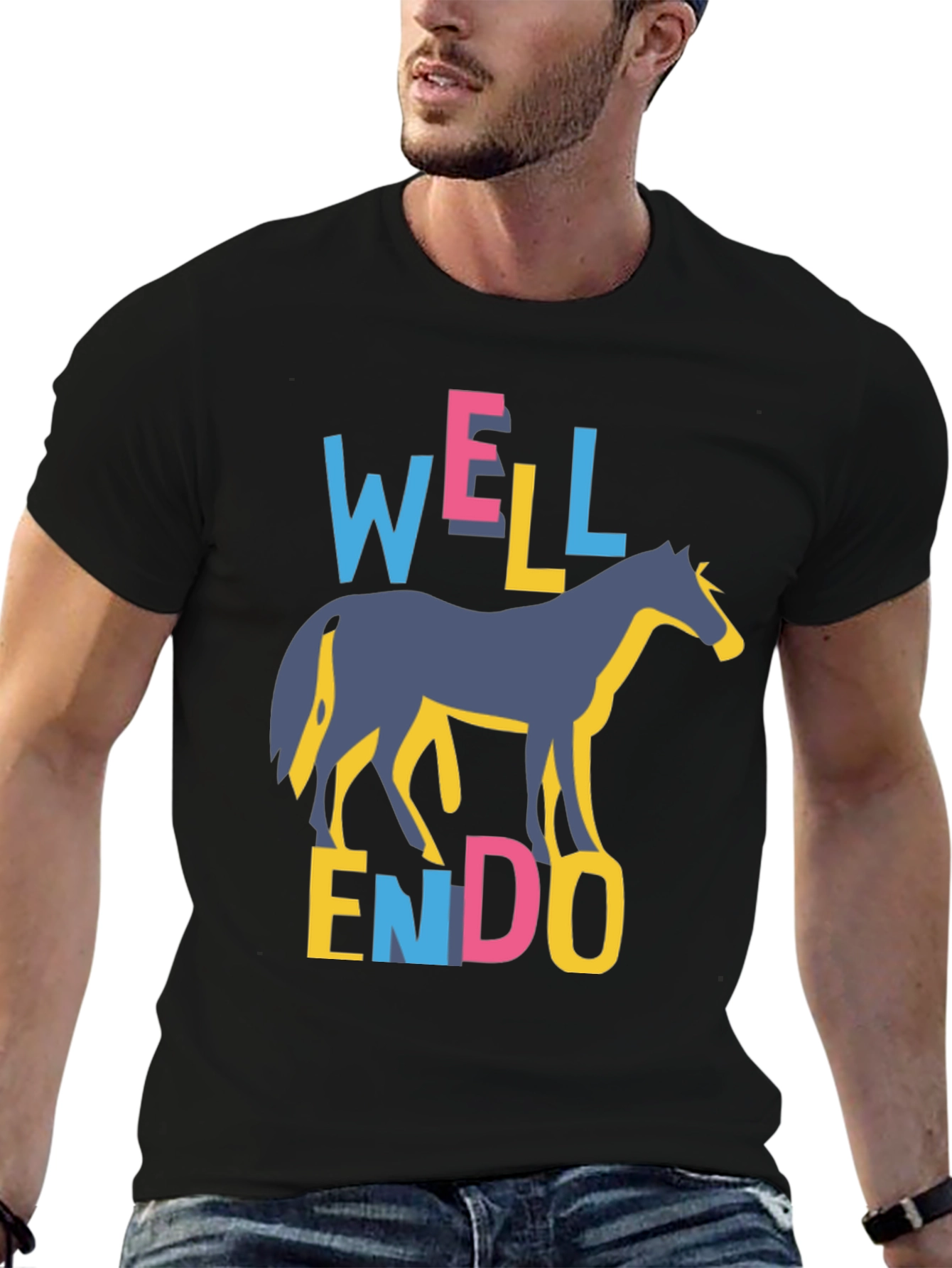 Well Endowed Horse Graphic T-Shirt