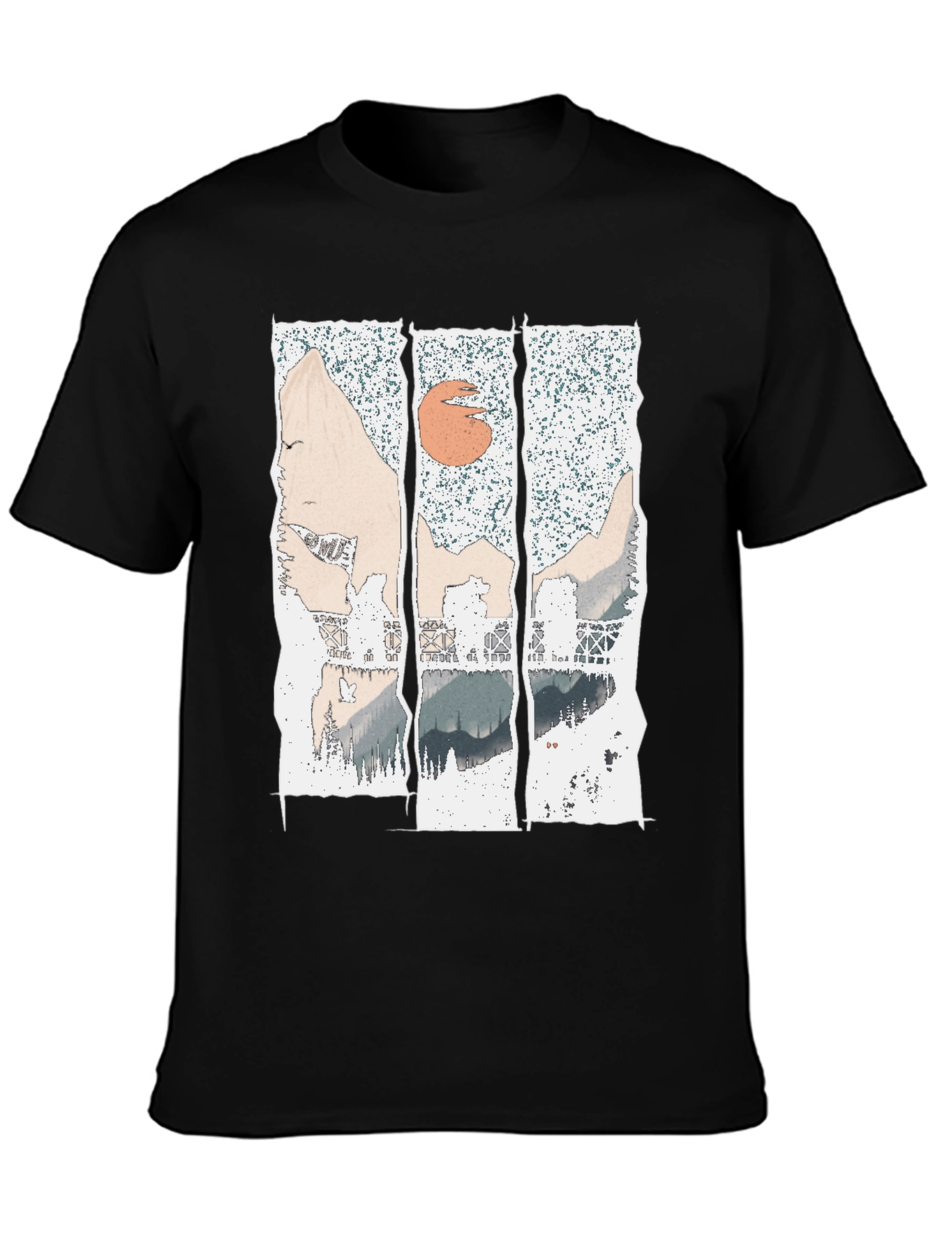 Abstract Mountain Range Graphic Tee