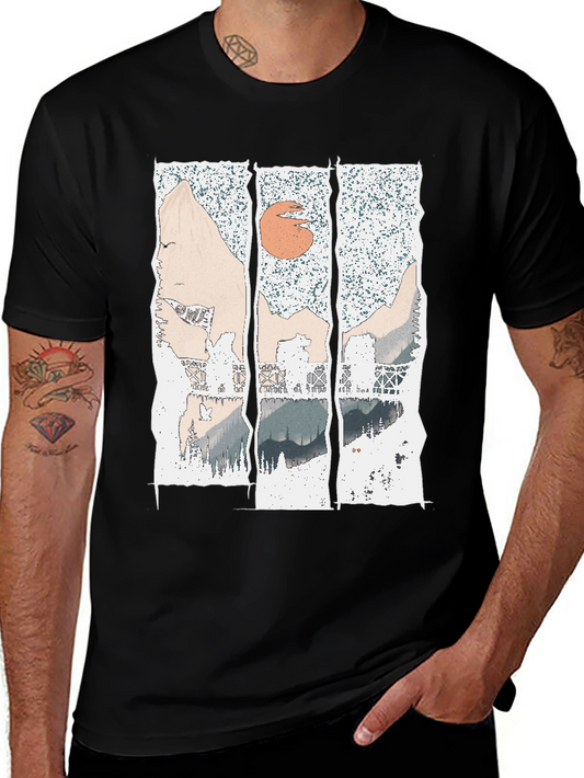 Abstract Mountain Range Graphic Tee