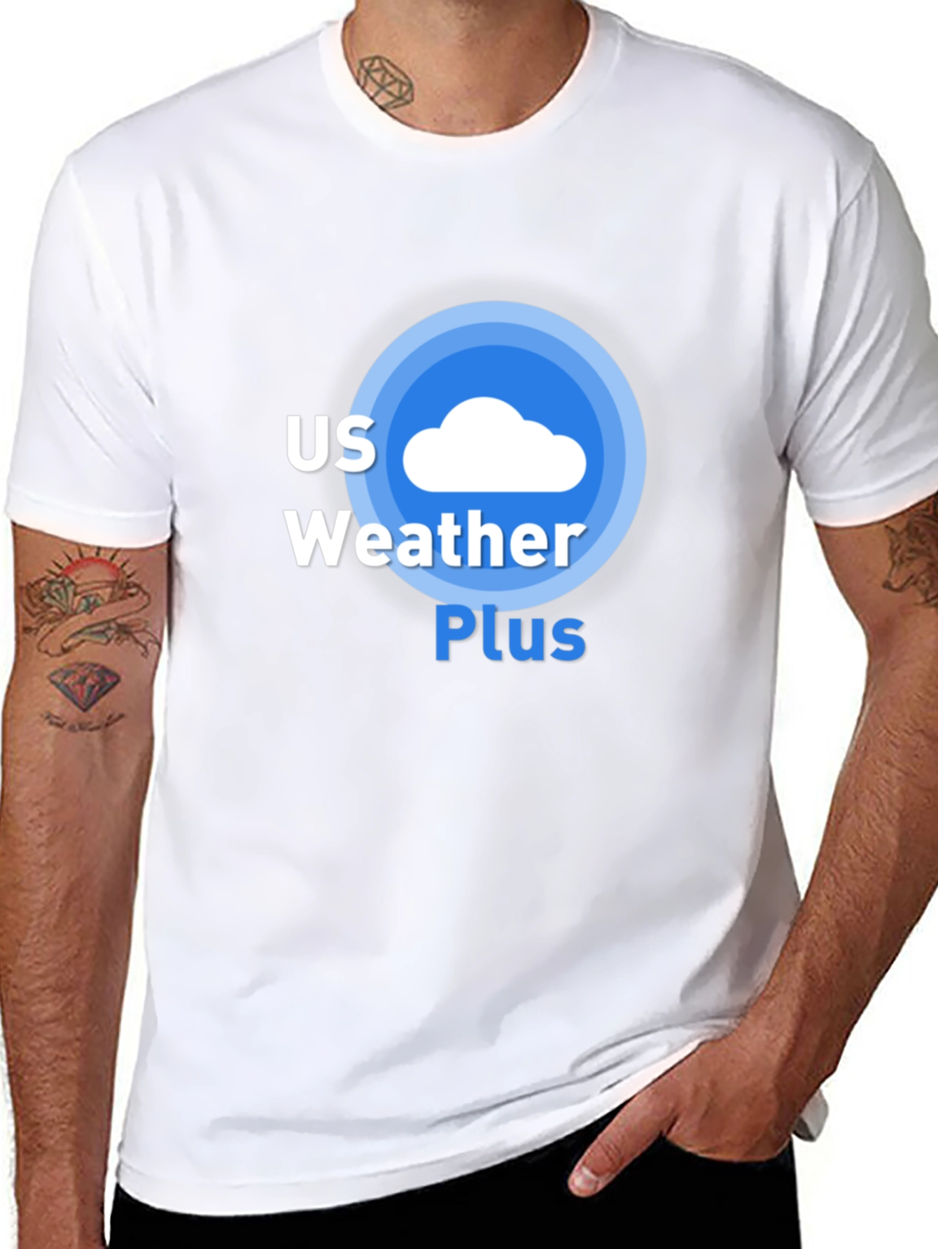 US Weather Plus Black Graphic Tee