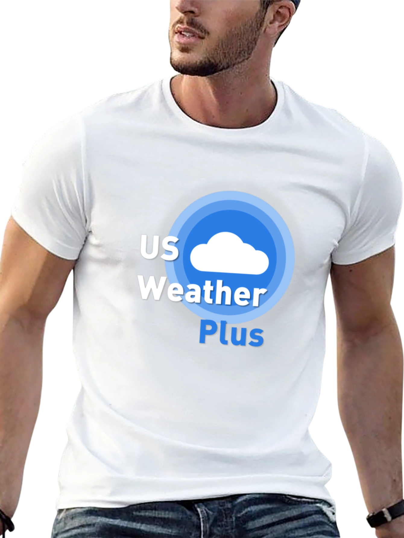 US Weather Plus Black Graphic Tee