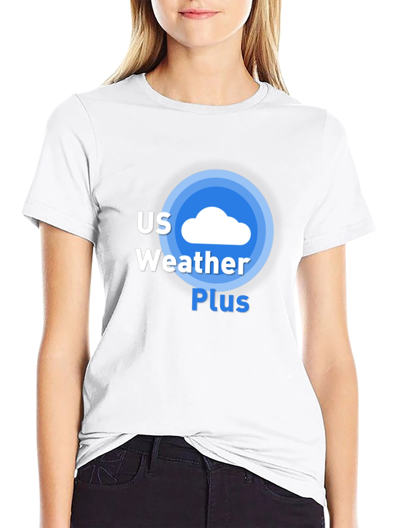 US Weather Plus Black Graphic Tee
